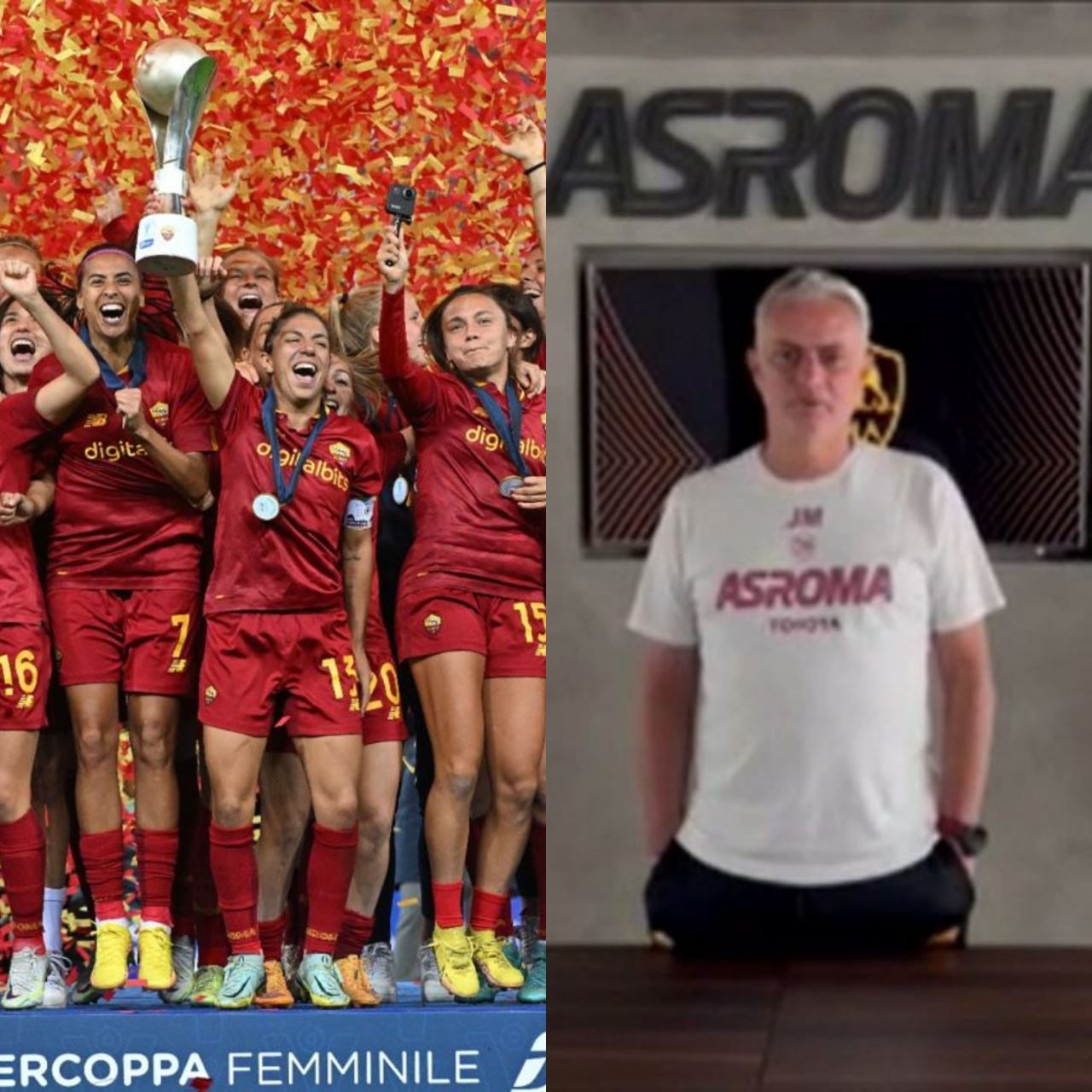 VIDEO Supercoppa Femminile, il messaggio di Mourinho e la festa della
